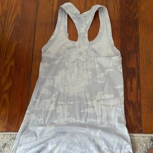 White and Gray camo LuLu Lemon Tank